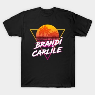 Brandi Carlile - Proud Name Retro 80s Sunset Aesthetic Design T-Shirt